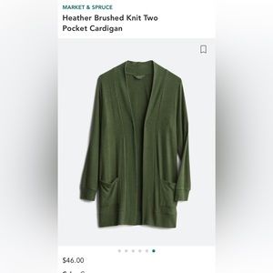 Market & Spruce Heather Brushed Knit Two Pocket Cardigan